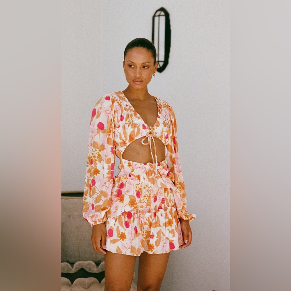 Floral Cutout Dress